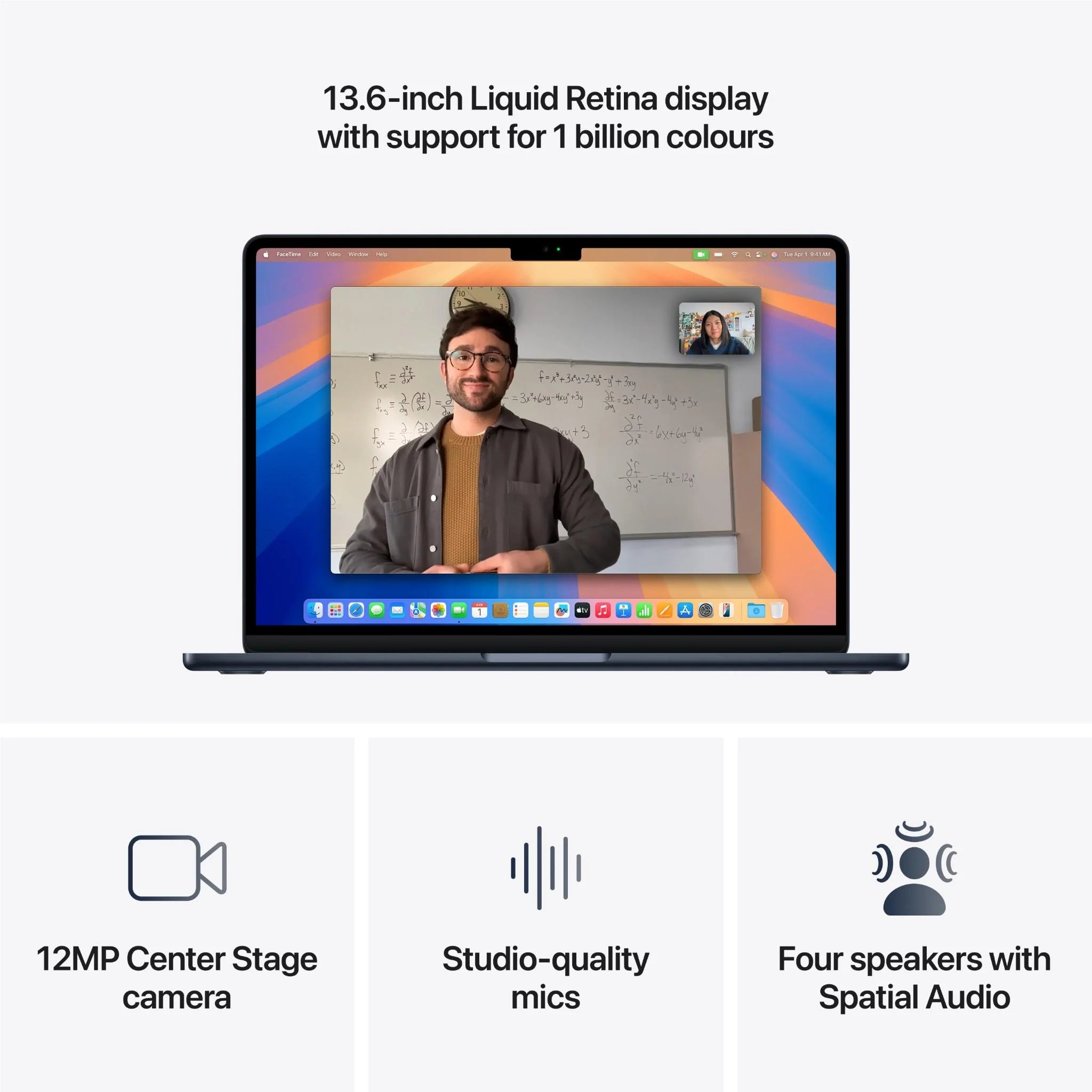 Apple MacBook Air 13-inch with M4 Chip, 256GB/16GB (Midnight)