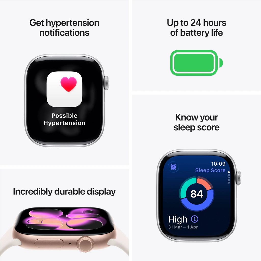 Apple Watch Series 11 46mm Jet Black Aluminium Case GPS Sport Band (M/L) [Black]