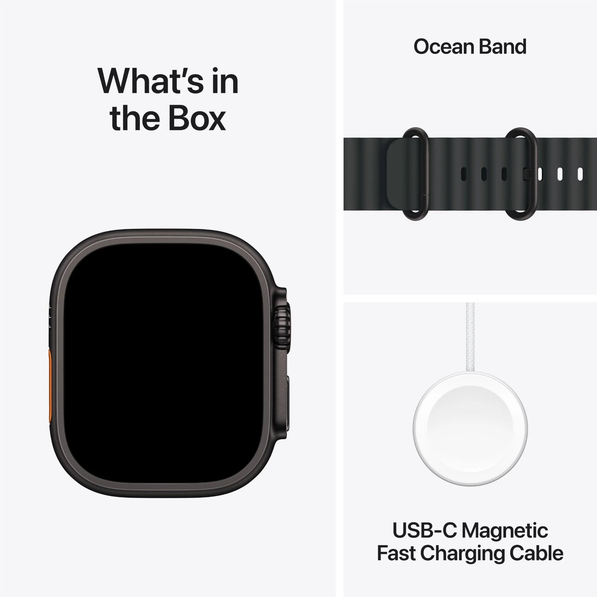 Apple Watch Ultra 3 49mm Black Titanium Case GPS + Cellular Ocean Band (Black)